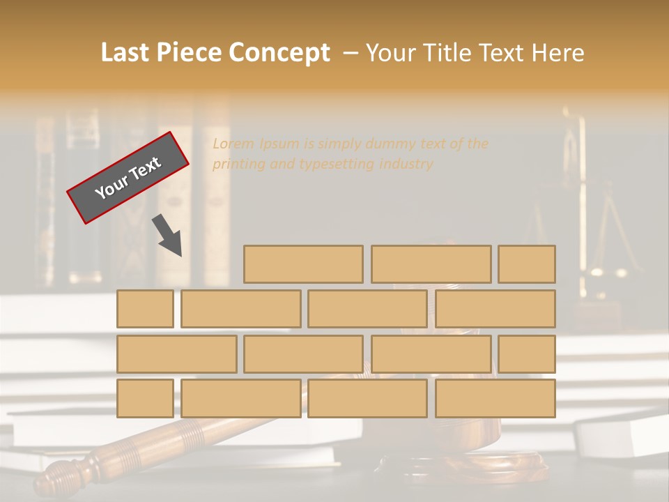 Symbol Judge Litigation PowerPoint Template
