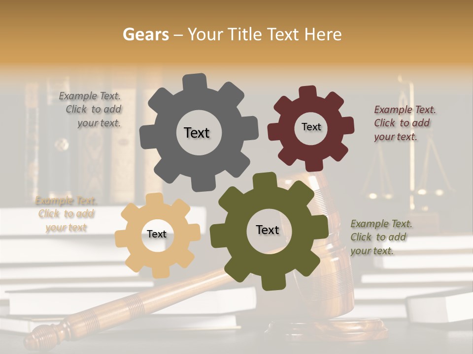 Symbol Judge Litigation PowerPoint Template