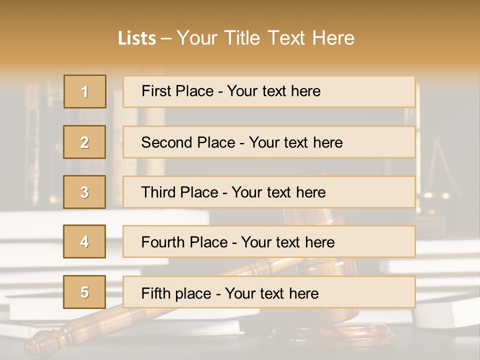 Symbol Judge Litigation PowerPoint Template
