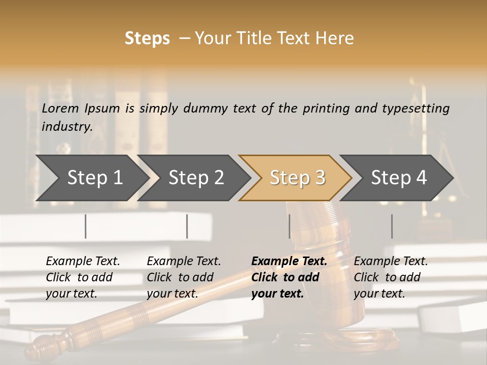 Symbol Judge Litigation PowerPoint Template