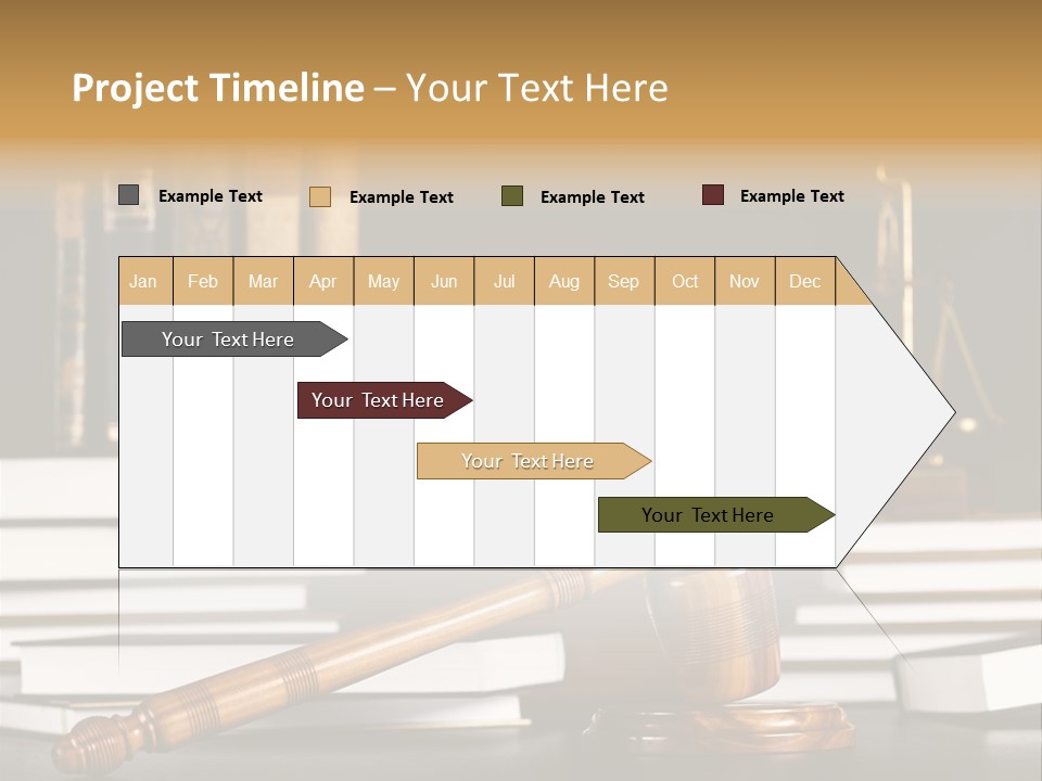 Symbol Judge Litigation PowerPoint Template