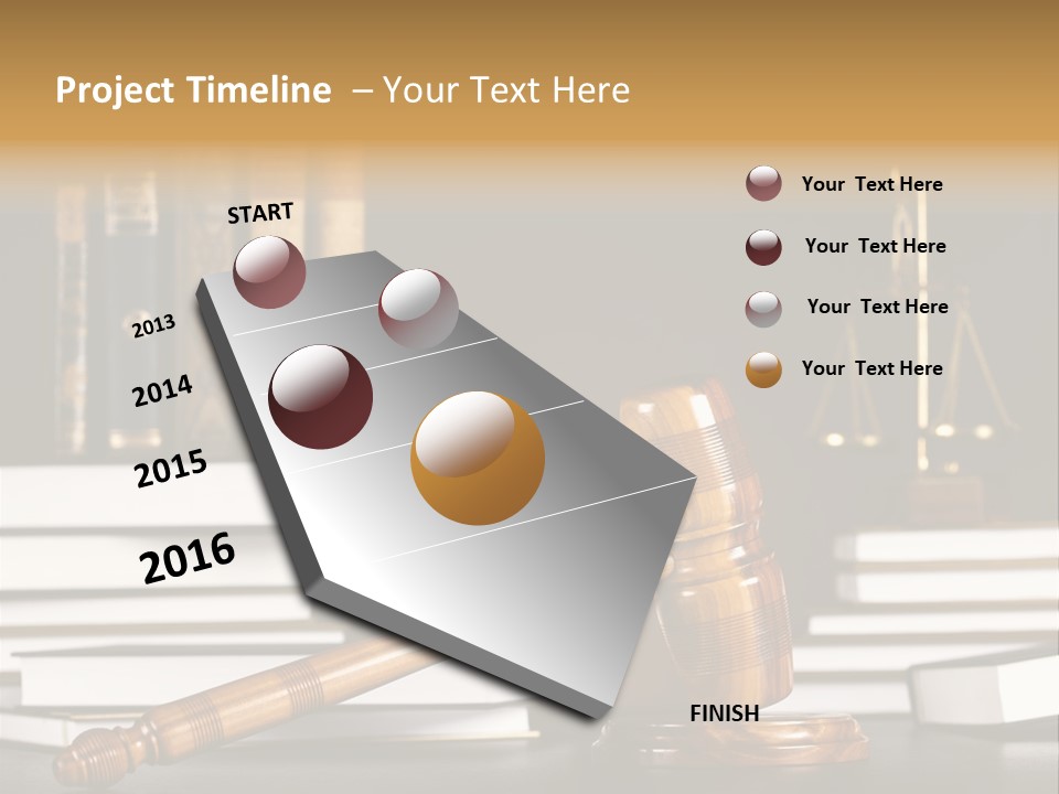Symbol Judge Litigation PowerPoint Template