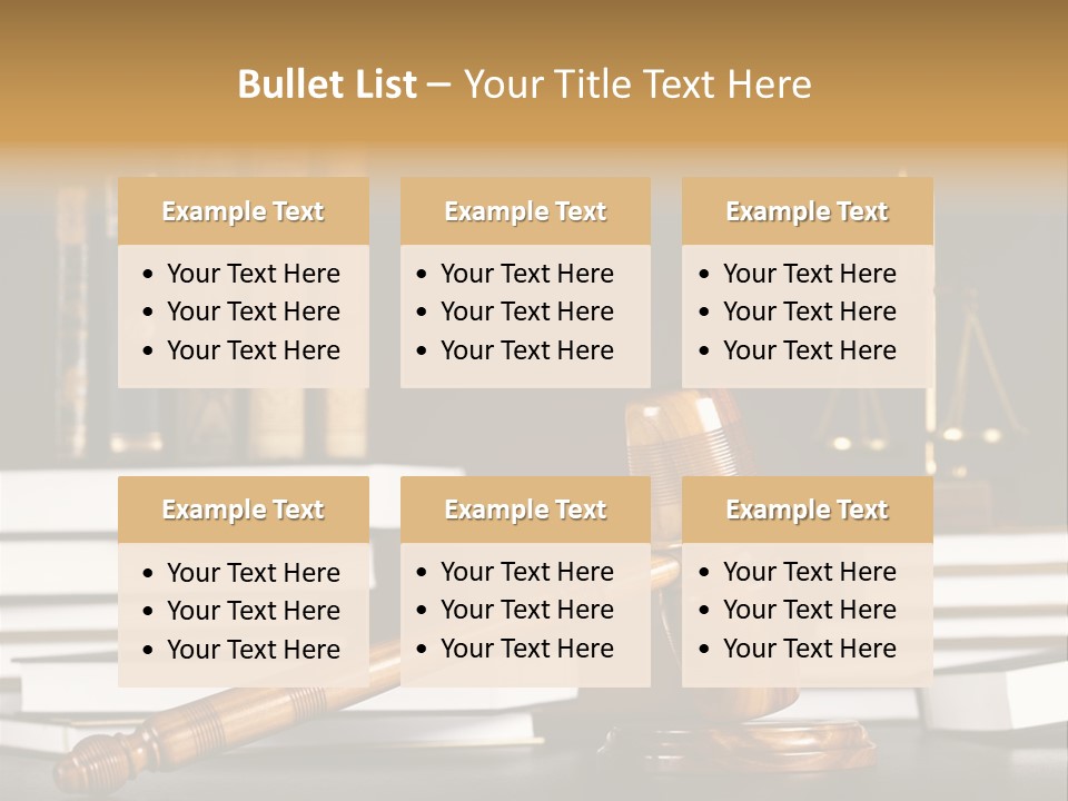 Symbol Judge Litigation PowerPoint Template