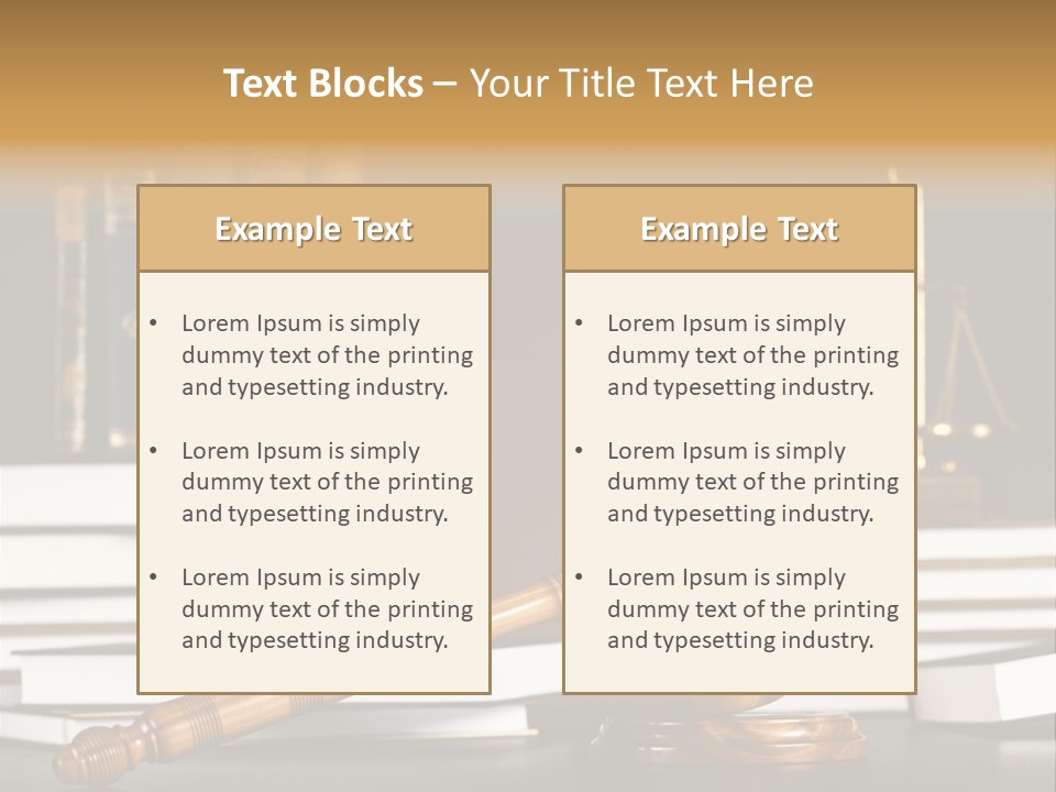 Symbol Judge Litigation PowerPoint Template