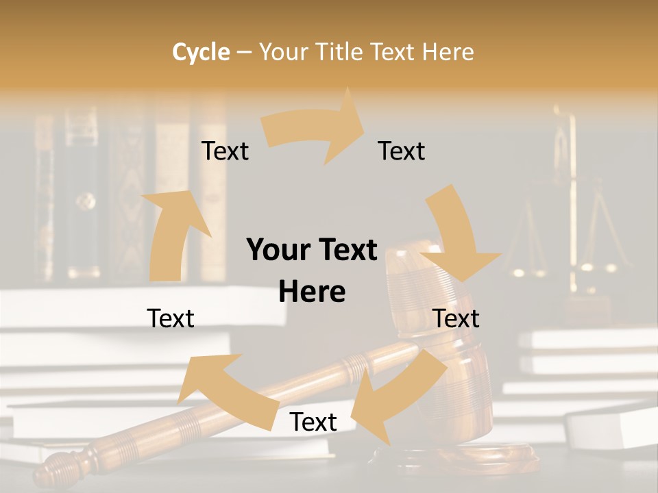 Symbol Judge Litigation PowerPoint Template