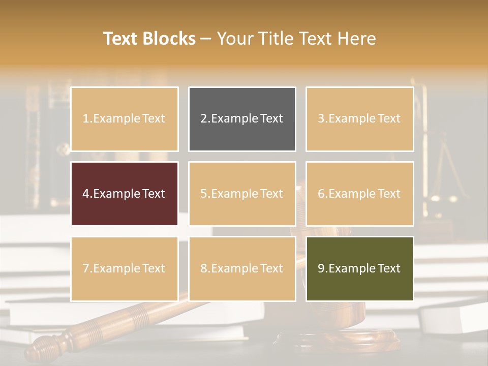 Symbol Judge Litigation PowerPoint Template