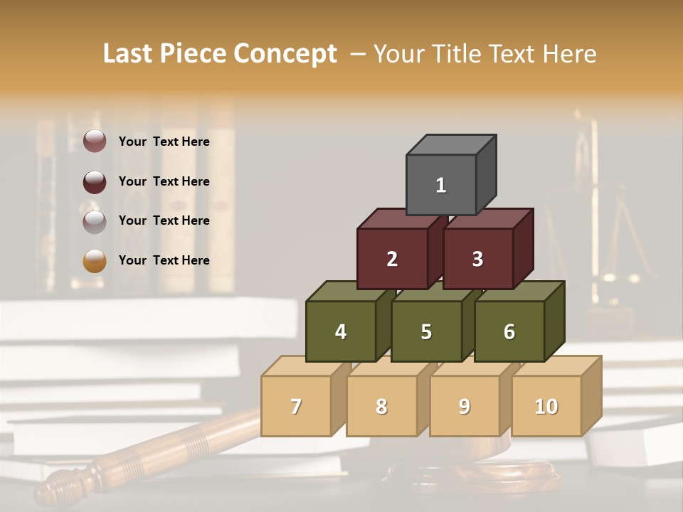 Symbol Judge Litigation PowerPoint Template