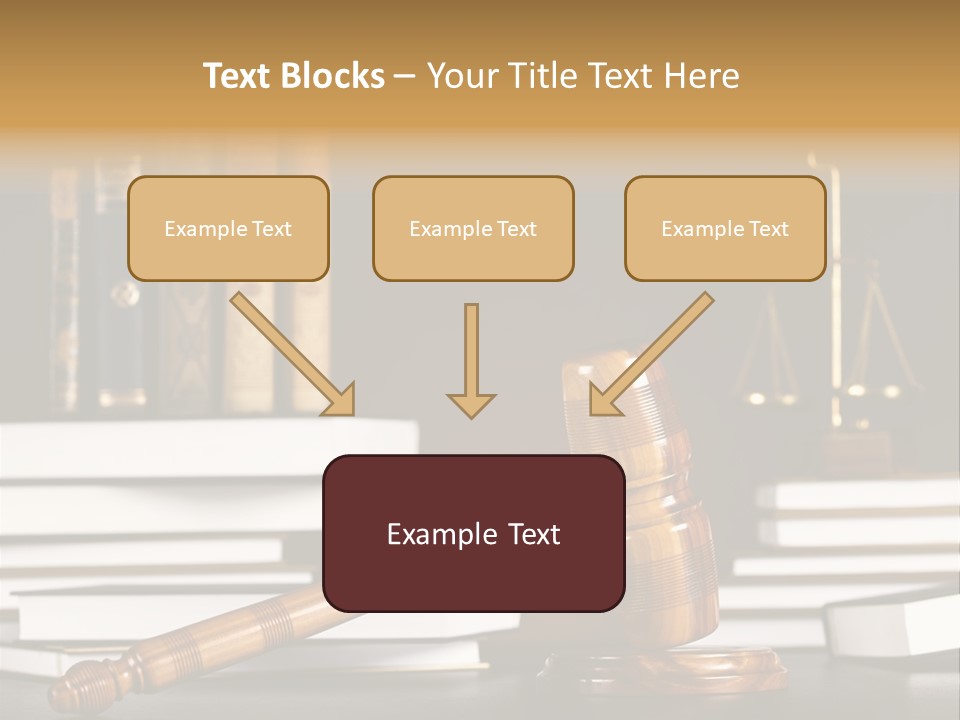 Symbol Judge Litigation PowerPoint Template