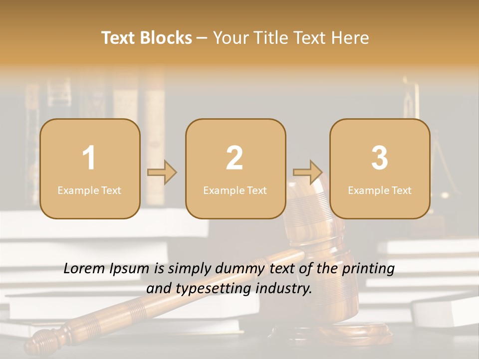 Symbol Judge Litigation PowerPoint Template