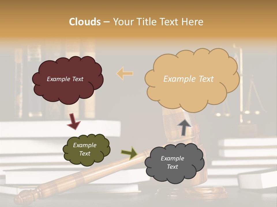 Symbol Judge Litigation PowerPoint Template
