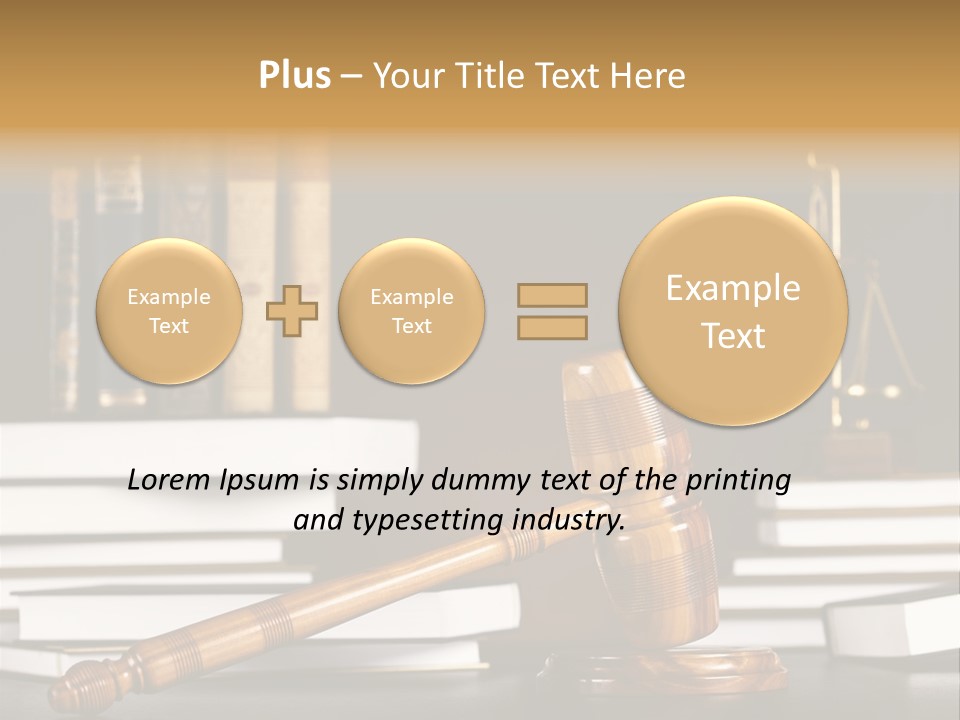 Symbol Judge Litigation PowerPoint Template