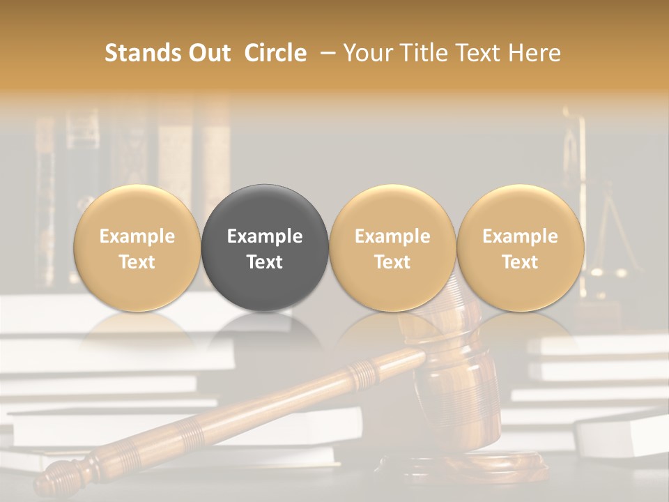 Symbol Judge Litigation PowerPoint Template