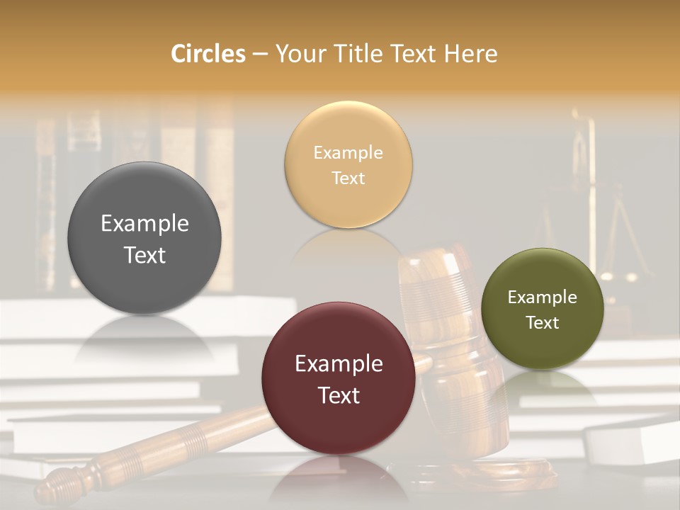Symbol Judge Litigation PowerPoint Template