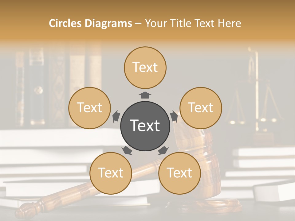 Symbol Judge Litigation PowerPoint Template