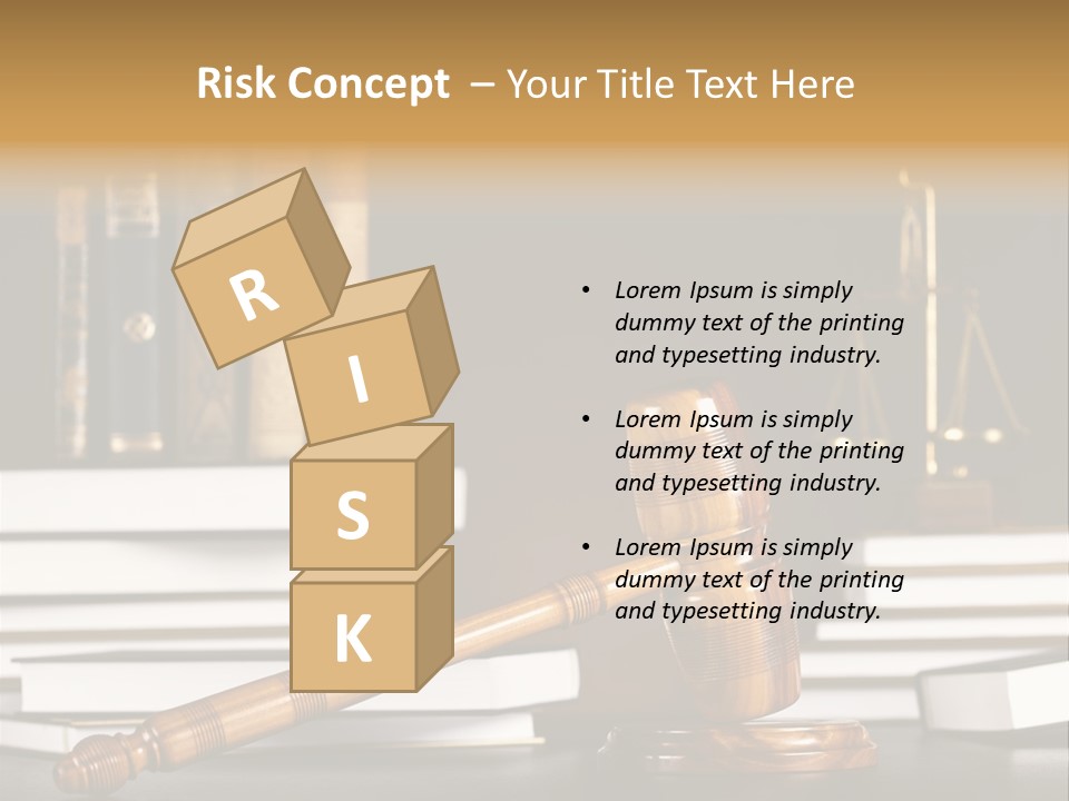 Symbol Judge Litigation PowerPoint Template