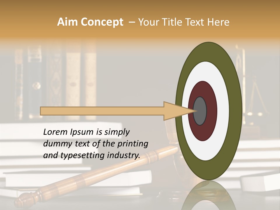 Symbol Judge Litigation PowerPoint Template