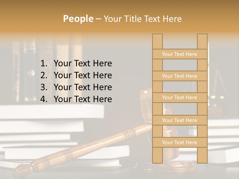 Symbol Judge Litigation PowerPoint Template