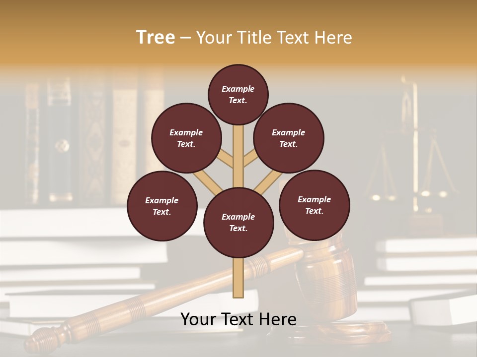 Symbol Judge Litigation PowerPoint Template