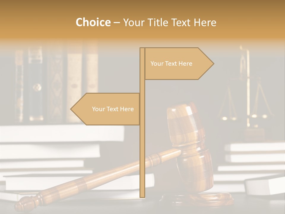 Symbol Judge Litigation PowerPoint Template