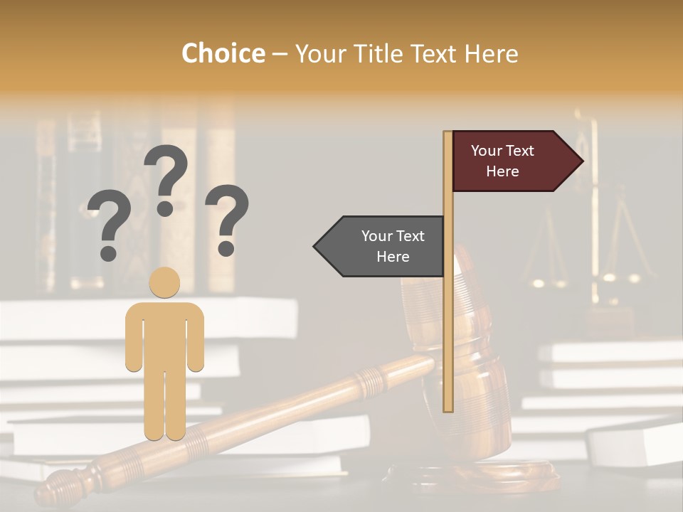 Symbol Judge Litigation PowerPoint Template