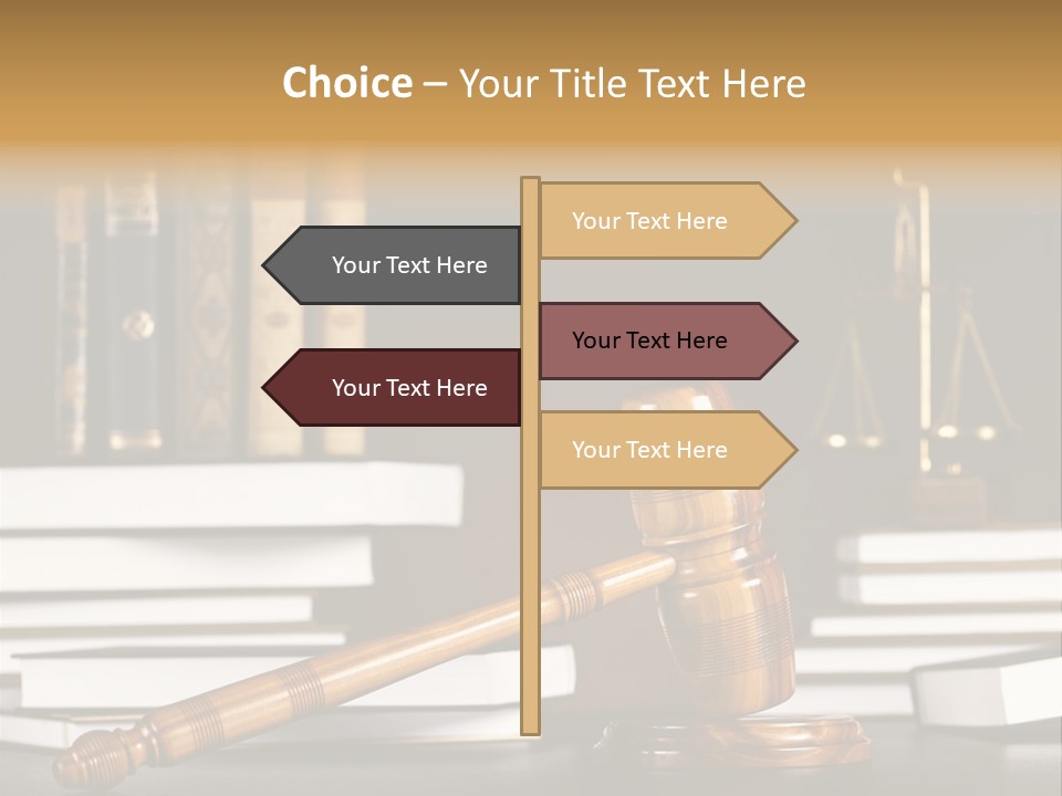 Symbol Judge Litigation PowerPoint Template