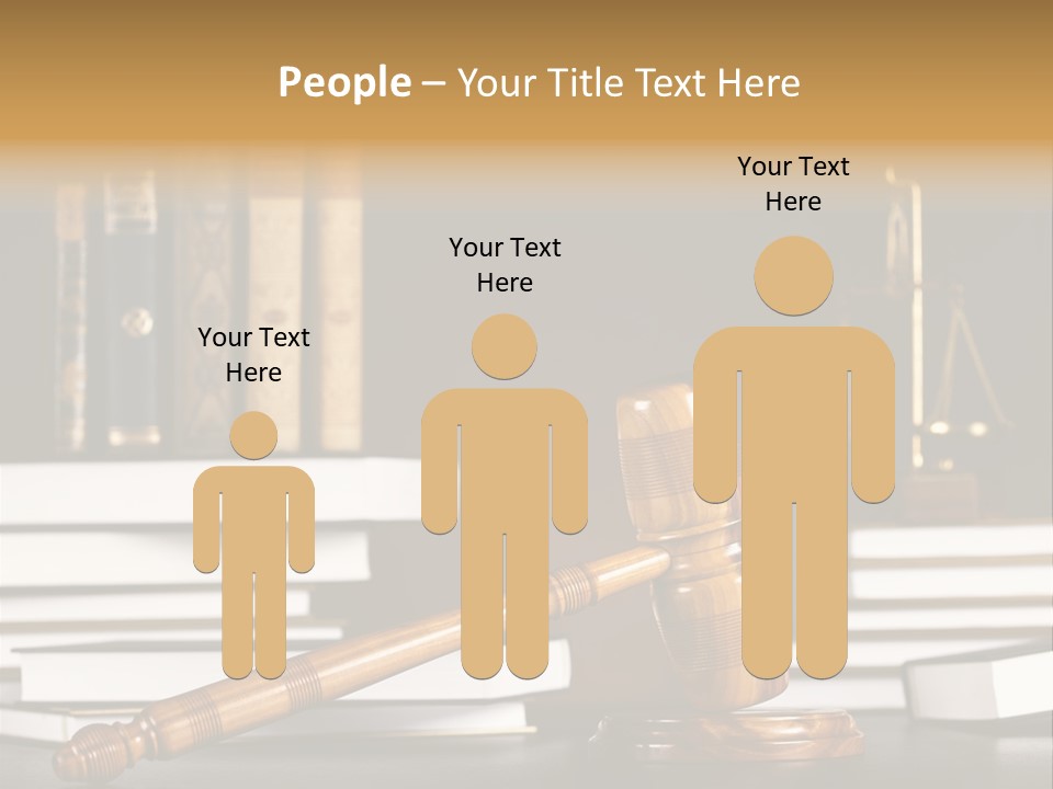 Symbol Judge Litigation PowerPoint Template