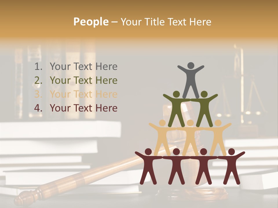 Symbol Judge Litigation PowerPoint Template