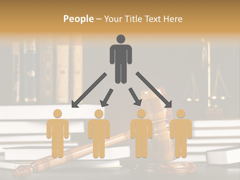 Symbol Judge Litigation PowerPoint Template