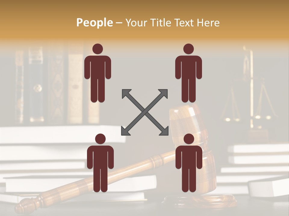 Symbol Judge Litigation PowerPoint Template