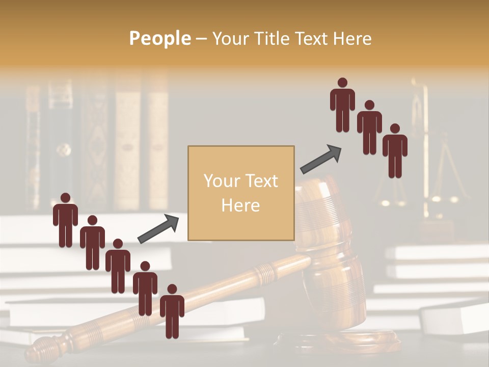 Symbol Judge Litigation PowerPoint Template