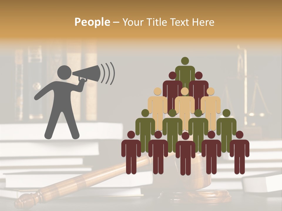 Symbol Judge Litigation PowerPoint Template