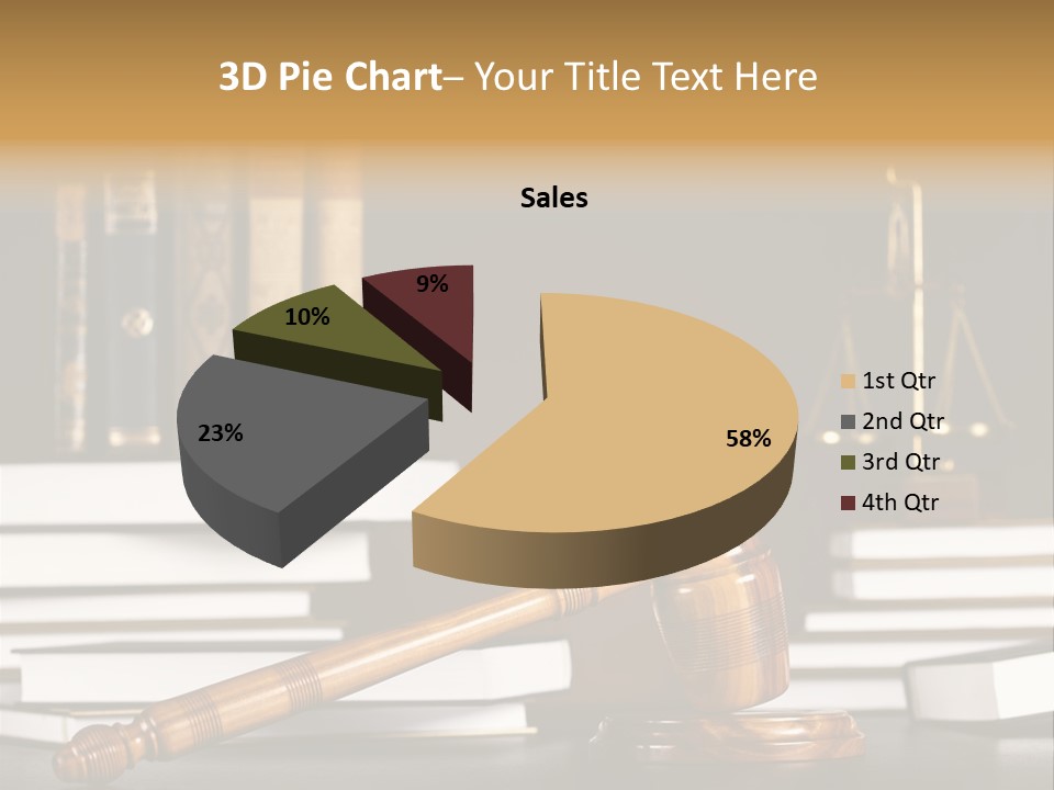 Symbol Judge Litigation PowerPoint Template