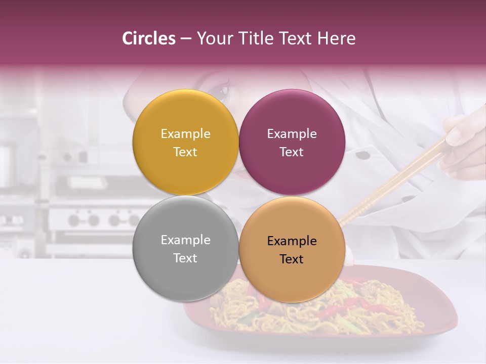 Holding Chinese Noodle PowerPoint Template