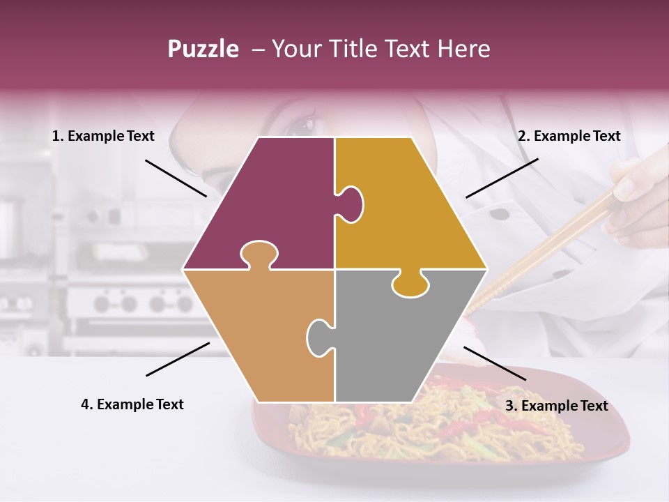 Holding Chinese Noodle PowerPoint Template