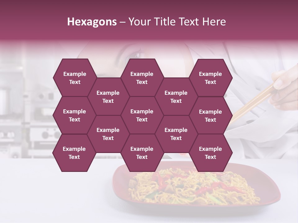 Holding Chinese Noodle PowerPoint Template