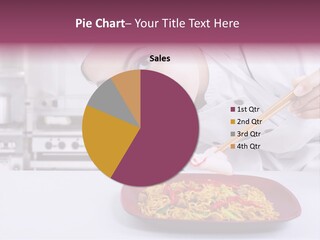 Holding Chinese Noodle PowerPoint Template