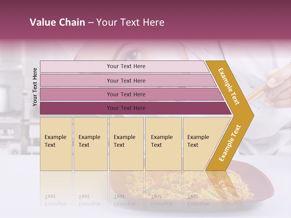Holding Chinese Noodle PowerPoint Template