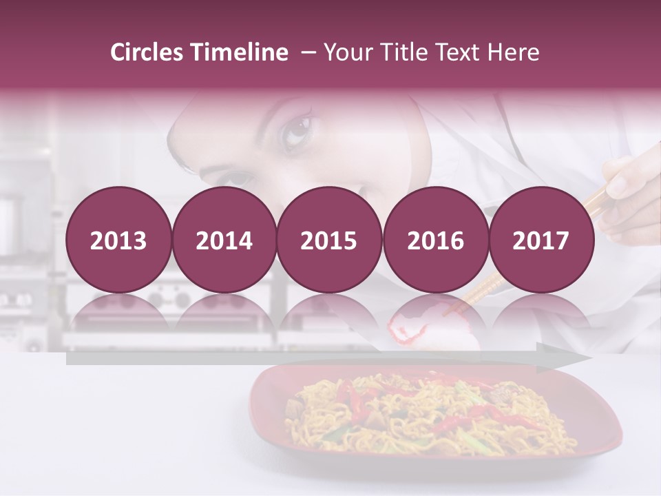 Holding Chinese Noodle PowerPoint Template