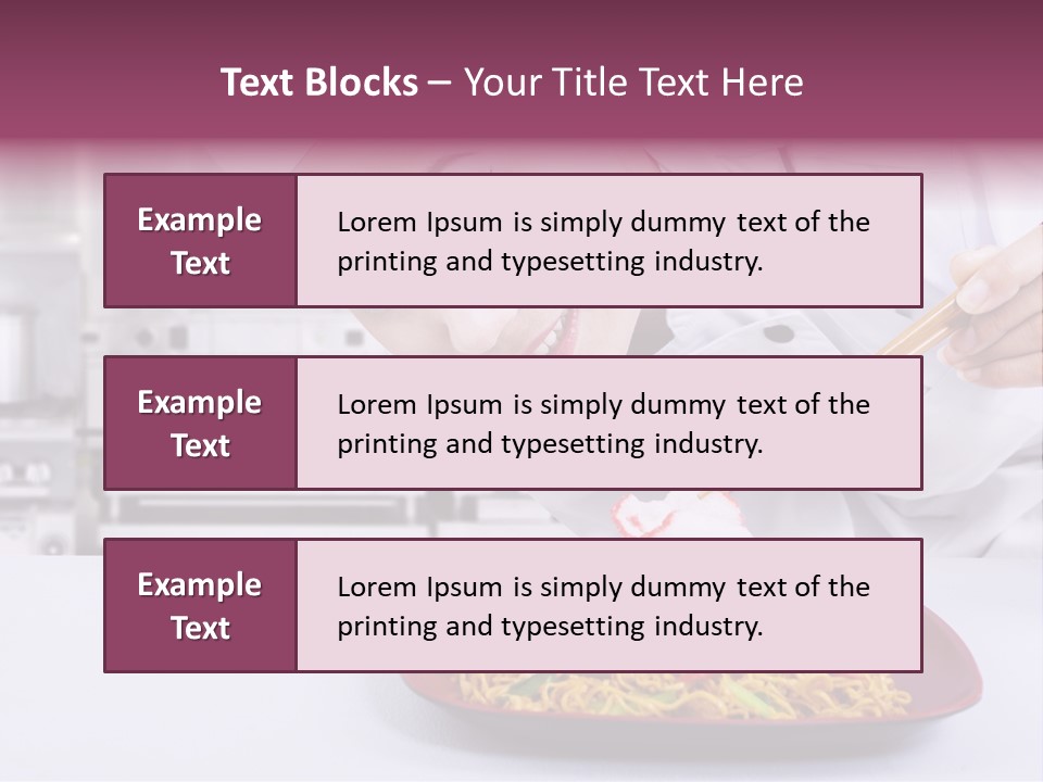 Holding Chinese Noodle PowerPoint Template