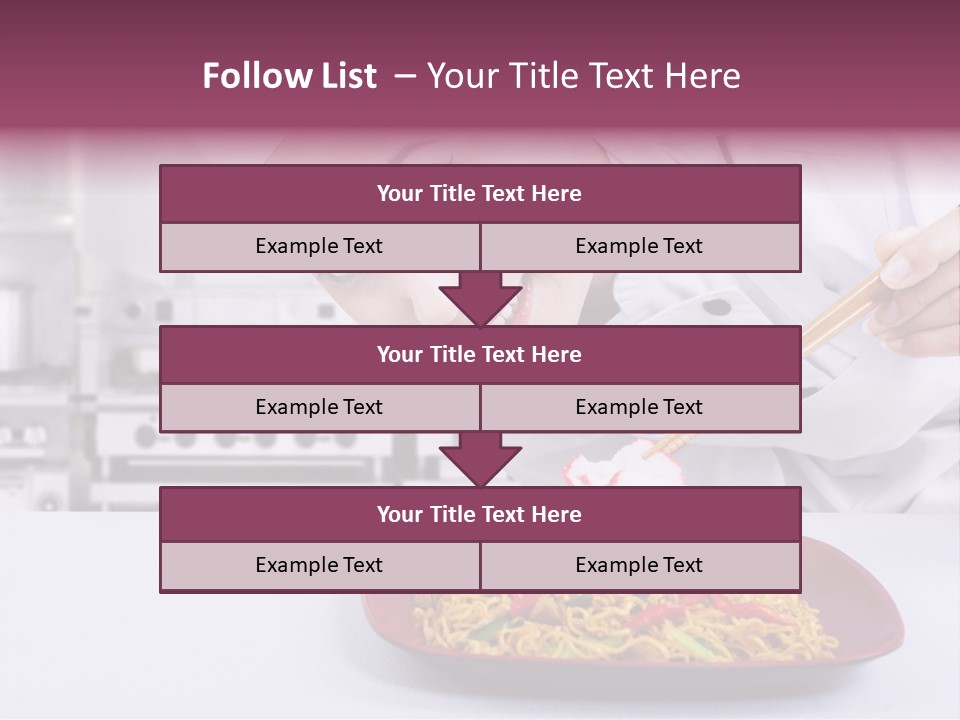 Holding Chinese Noodle PowerPoint Template