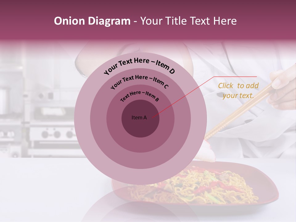 Holding Chinese Noodle PowerPoint Template