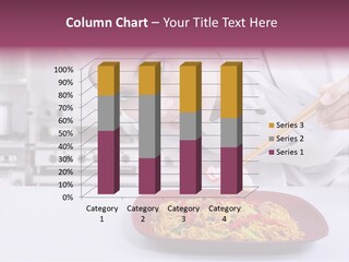 Holding Chinese Noodle PowerPoint Template