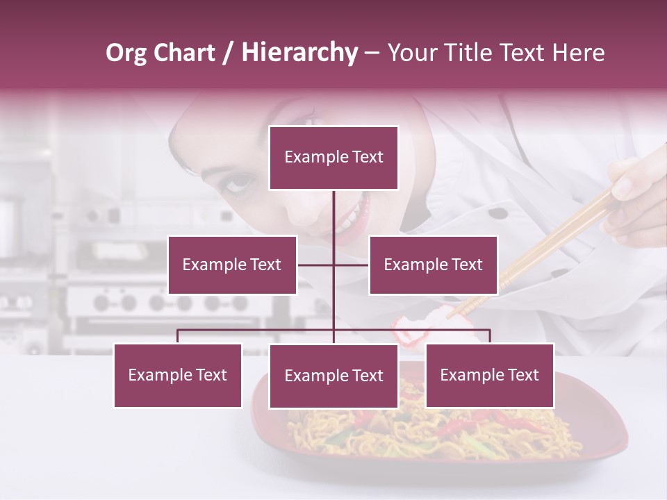 Holding Chinese Noodle PowerPoint Template