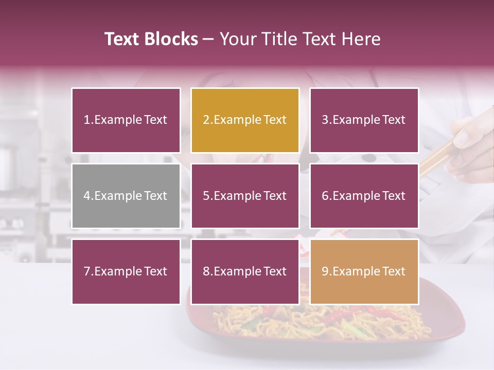 Holding Chinese Noodle PowerPoint Template