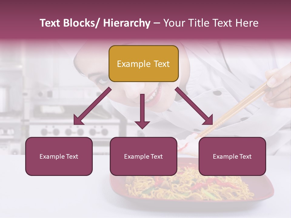 Holding Chinese Noodle PowerPoint Template