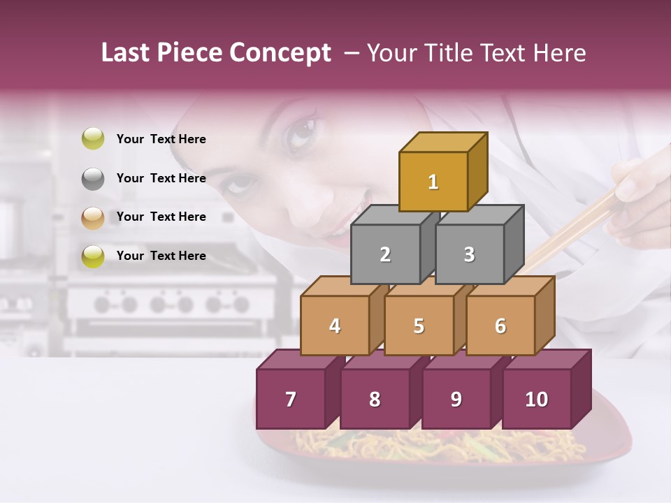 Holding Chinese Noodle PowerPoint Template