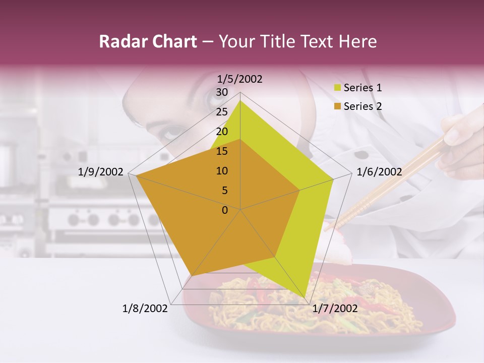 Holding Chinese Noodle PowerPoint Template
