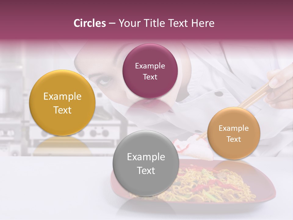 Holding Chinese Noodle PowerPoint Template