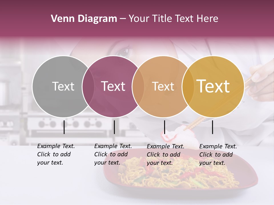 Holding Chinese Noodle PowerPoint Template