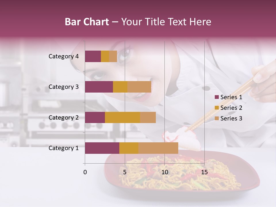 Holding Chinese Noodle PowerPoint Template